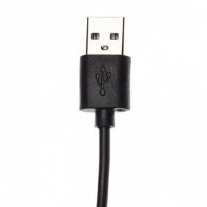 BY Светильник Клипс с зажимом 8 LED, питание USB, 5 Вт, 450 Лм, кабель 1,5м, пластик, чёрный