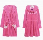 Домашний халат с капюшоном на поясе &quot;Lotso&quot;, розовый