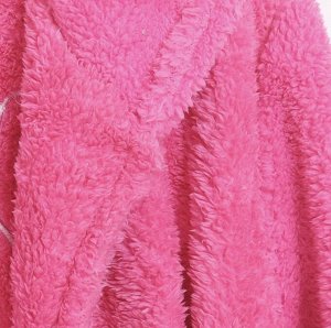 Домашний халат с капюшоном на поясе "Lotso", розовый