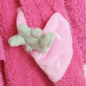 Домашний халат с капюшоном на поясе "Lotso", розовый