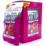 Китайские конфеты Sugar Free с холодком Клубника-Мята  180 гр Китай