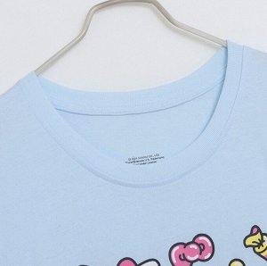 Футболка с круглым вырезом "Hello Kitty", голубая