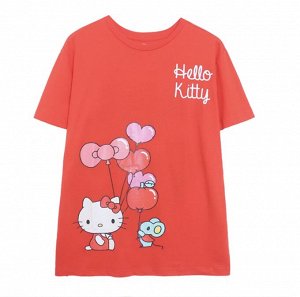 Футболка "Hello Kitty" с двухсторонним принтом, красная