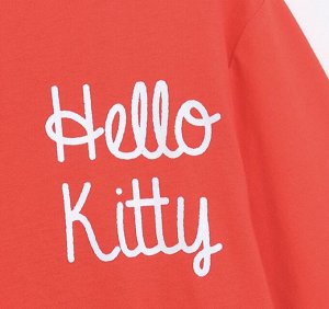Футболка "Hello Kitty" с двухсторонним принтом, красная