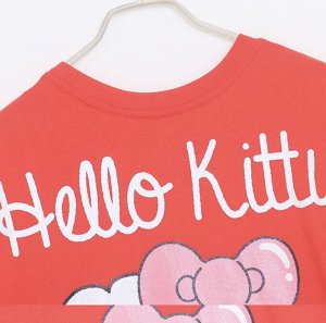 Футболка "Hello Kitty" с двухсторонним принтом, красная