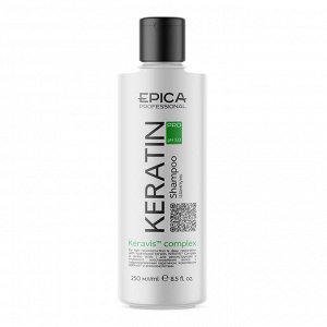Keratin PRO Шампунь для реконструкции и глубокого восстановления волос с гидролизованным кератином, комплексом KERAMIX™, 250 мл