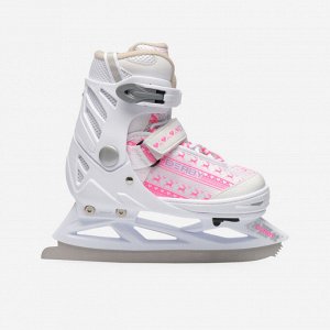 DECATHLON Коньки ледовые раздвижные для девочек розовые Derby 500