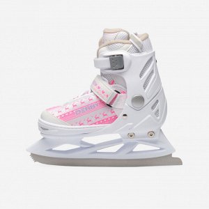 DECATHLON Коньки ледовые раздвижные для девочек розовые Derby 500
