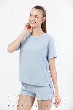 Футболка OXO-0295 Светло-голубой меланж
