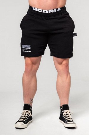 Мужские шорты NEBBIA Gym Sweatshorts GYM BRO (черный)(352)