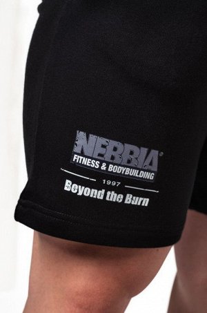 Мужские шорты NEBBIA Gym Sweatshorts GYM BRO (черный)(352)
