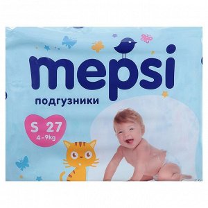 Подгузники Mepsi-премиум S (4-9 кг), 27 шт