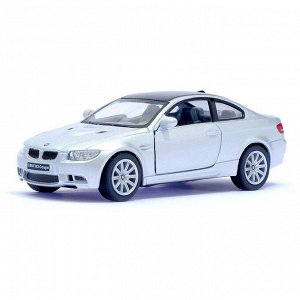 Машина металлическая BMW M3 Coupe, масштаб 1:36, открываются двери, инерция, цвет серый