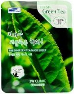 3W Clinic Маска-салфетка 23гр с экстратом зеленого чая (Green Tea) /100/600 /