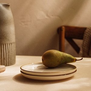Тарелки SL Home «Леггеро», d=20.3 см, набор 2 шт., фарфор, бежевые