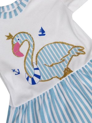 73503 Платье "Фламинго" для новорождённой