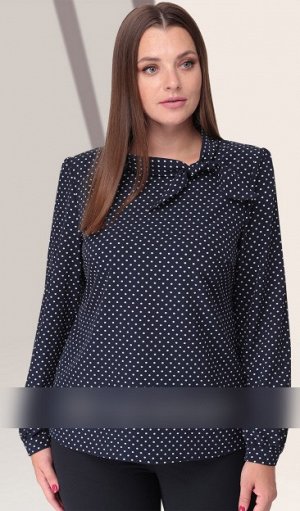 Блузка полиэстер 95% спандекс 5% Рост: 164 см. Принт горошек может украшать блузку в разных стилевых направлениях. Он допускается даже в строгом офисном дресс-коде. Большой размерный ряд этой блузы по