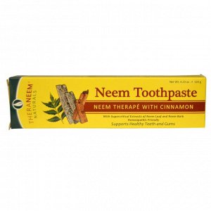 Organix South, TheraNeem Naturals, Neem Therapé, зубная паста с корицей и нимом, 120 г (4,23 унции)