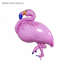 Шар фольгированный 42" "Фламинго", цвет розовый