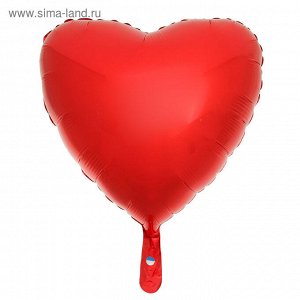 Шар фольгированный 24" "Сердце", цвет красный