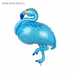 Шар фольгированный 42" "Фламинго", цвет голубой