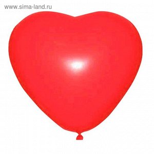 Шар латексный 36" "Сердце", 1 шт., цвет красный