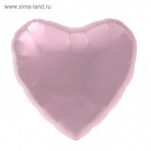 Шар фольгированный 18" сердце, цвет нежно-розовый