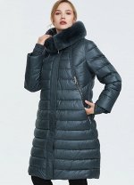 ХИТ ПРОДАЖ! Зимний женский пуховик с капюшоном, цвет зеленый