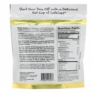 California Gold Nutrition, CafeCeps, натуральный растворимый кофе с кордицепсом и грибным порошком рейши, 100 г