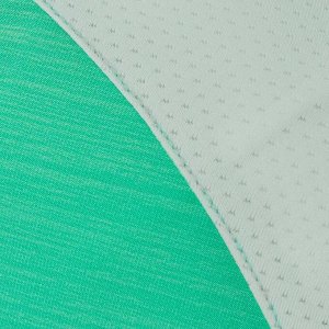 Футболка спортивная для девочек синтетическая дышащая зеленая S500 GYM  DOMYOS