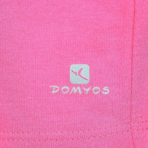 Футболка 100 с короткими рукавами спортивная для малышей розовая DOMYOS