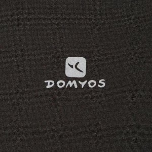 Толстовка для девочек теплая с капюшоном дышащая темно-серая S900 GYM  DOMYOS