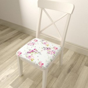 Подушка на стул Нарисованные цветочки 4