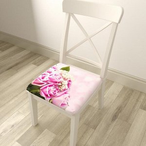 Подушка на стул Нежный розовый букет