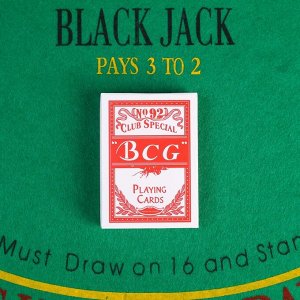 Карты игральные "BCG - 92", 54 шт, красная рубашка