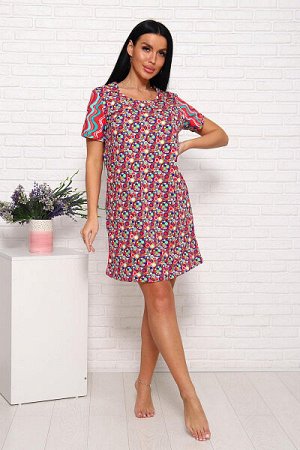 Туника с карманами (00982, красный)