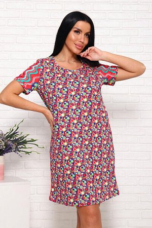 Туника с карманами (00982, красный)