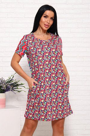 Туника с карманами (00982, красный)