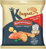 «Кириешки Baguet», сухарики со вкусом «Семга с сыром» и с соусом тар-тар «Calve», 70г