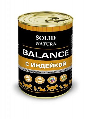 Solid Natura Balance Индейка влажный корм для собак жестяная банка 0,34 кг