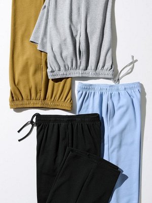 UNIQLO - хлопковые спортивные брюки широкого силуэта - 33 KHAKI