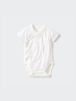 UNIQLO - хлопковое сетчатое боди - 00 WHITE