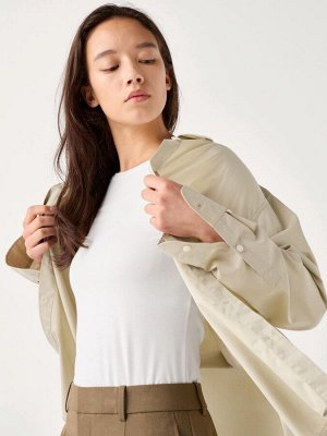 UNIQLO Heattech - тонкая термо-кофта с круглым вырезом - 00 WHITE