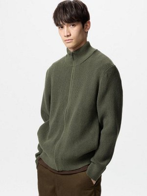 UNIQLO - мужской свитер средней плотности на молнии