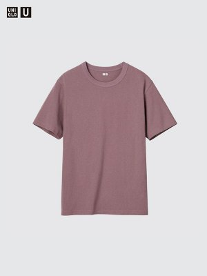 UNIQLO - повседневная футболка с круглым вырезом - 75 PURPLE