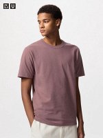 UNIQLO - повседневная футболка с круглым вырезом - 75 PURPLE