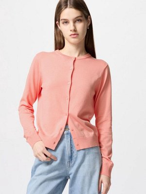 UNIQLO - женский кардиган с круглым вырезом и защитой от UV-лучей - 11 PINK