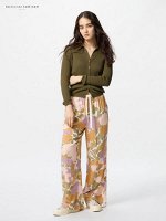 UNIQLO x Princess Tam Tam - легкие широкие брюки из искусственного шелка - 10 PINK