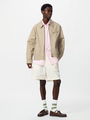 UNIQLO — шорты чинос из саржевой ткани - 01 OFFWHITE