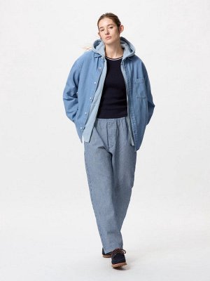 UNIQLO - легкие широкие брюки до щиколотки - 67 BLUE